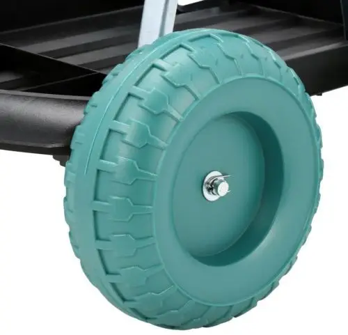 Portable Stackable Plastic Metal Frame Lightweight Removable Garden Trolley Seat Wheeled Gardening Cart Work Seat