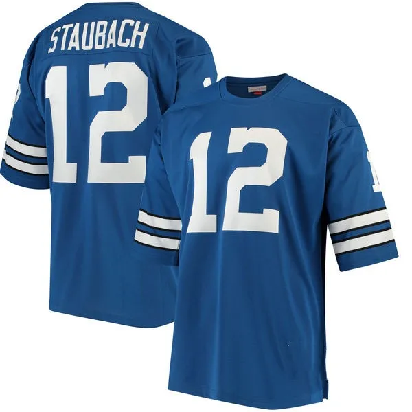 Mitchell Roger Staubach Dallas Cowboys Navy 1971 Retired Player Jersey