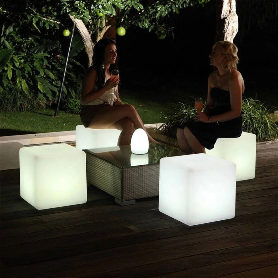 Hookah Bar Cube Commercial Stool Hookah Lounge Furniture LED Cubes LED Stool Furniture