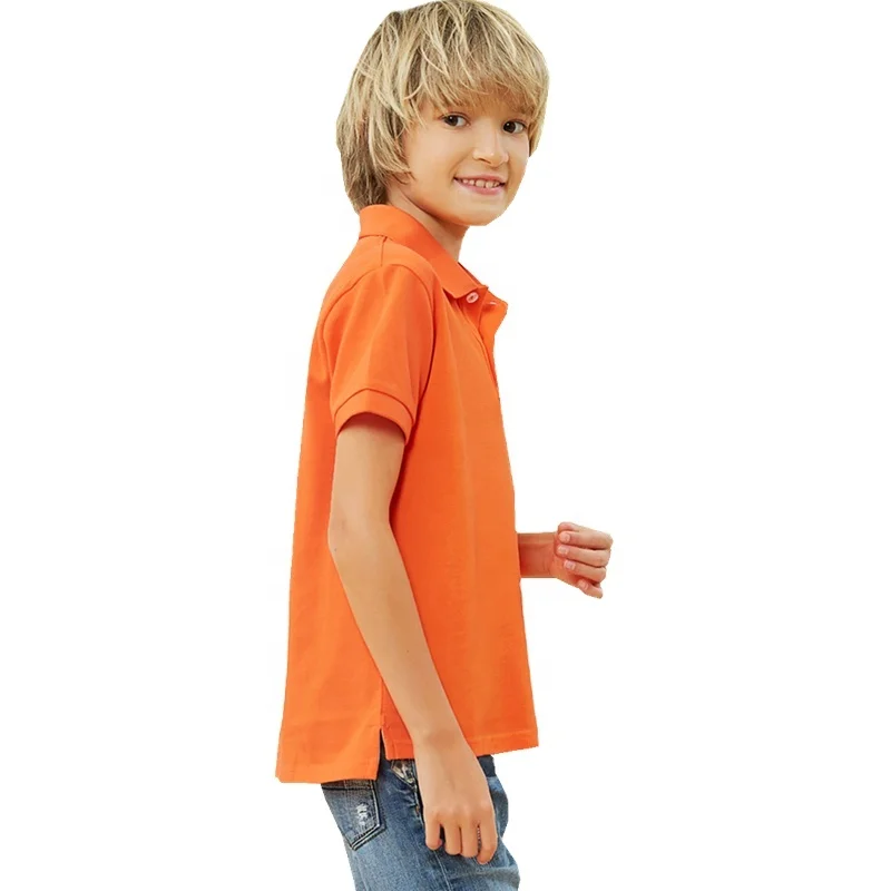 Custom School Uniform Kids Pique Cotton Polo Shirt