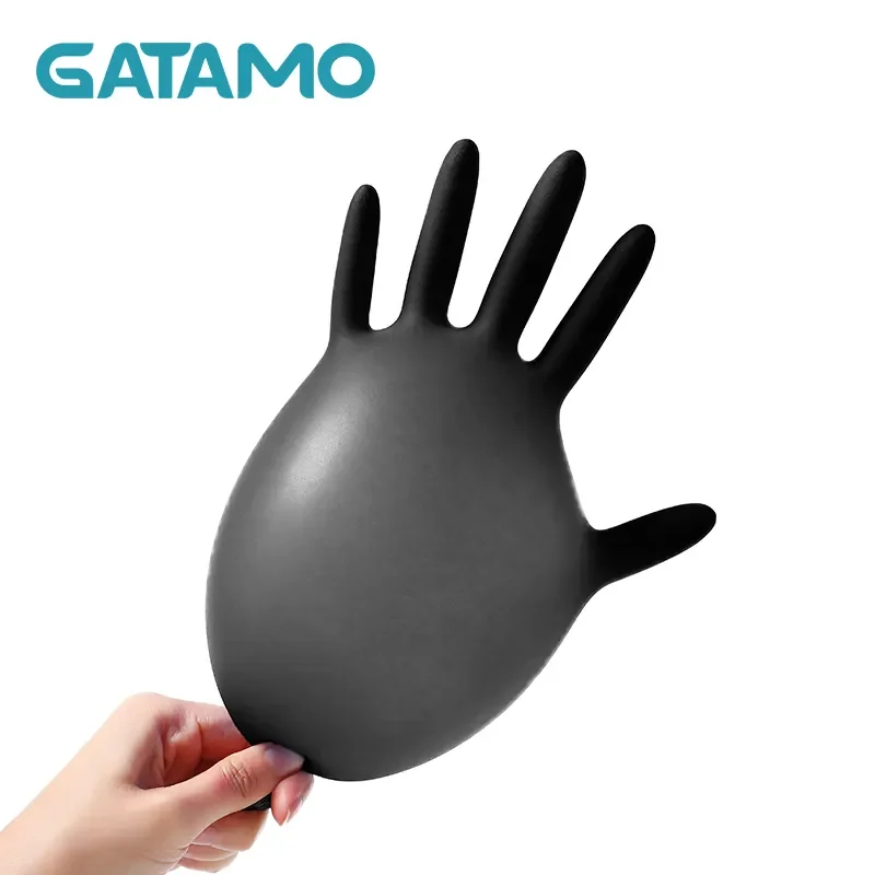 BSN009 Cheap Exam guantes de nitrilo Box 4 6mil Black Nitrile Gloves Pure Examination food disposable powder free nitrile gloves