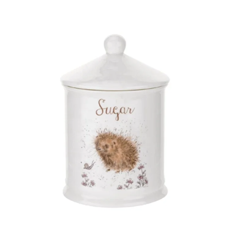 Ceramic Sugar Canister Bone China Size 10.5 x 10.5 x 15.5 cm UK Style
