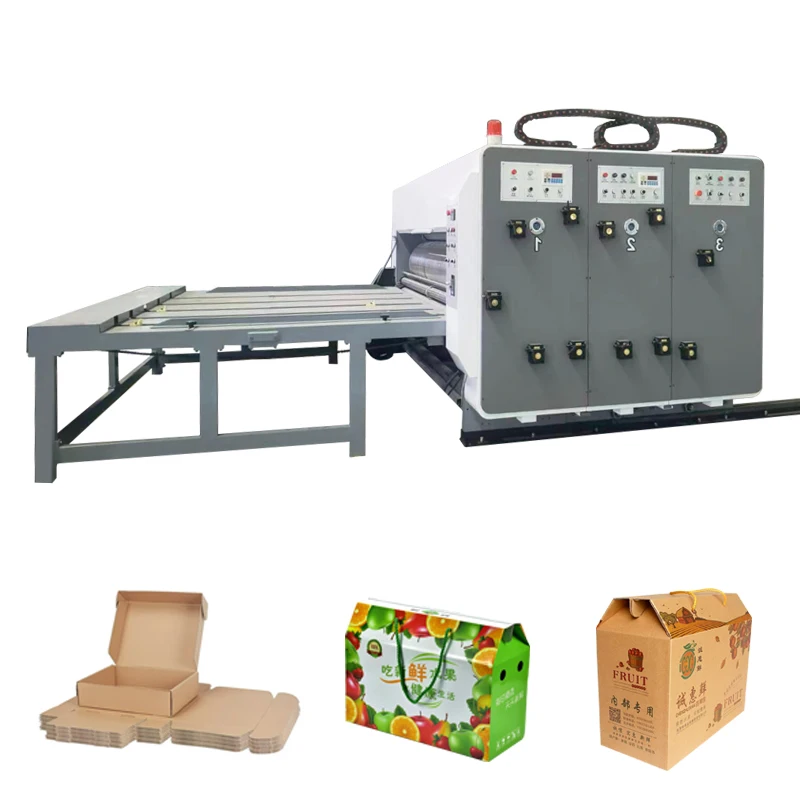 Semi-auto Carton Box Printer Slotter Die Cutter Flexographic Corrugated Cardboard Box Carton Printing Machine