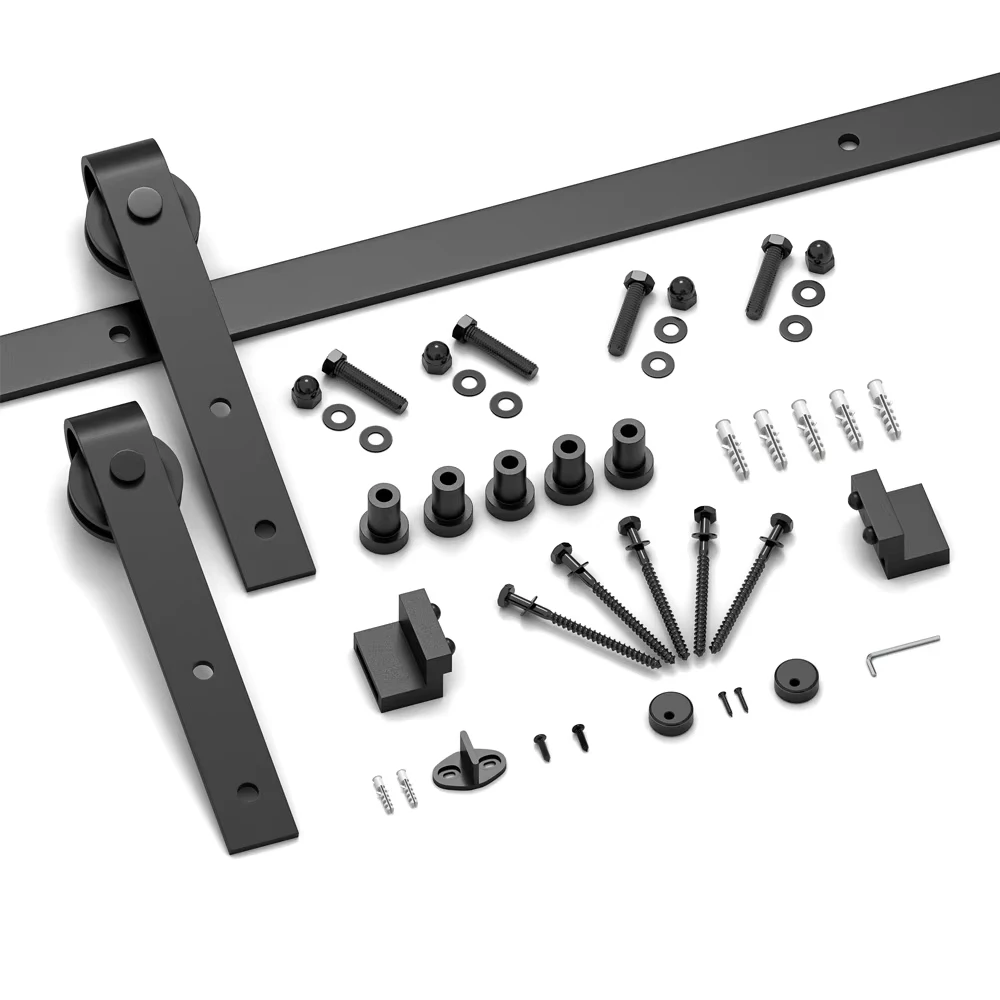 American Style Barn Door Rail sliding Wooden Door Hardware Household Sliding Barn Door Hardware Kits