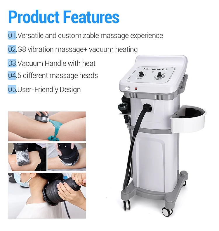 2 in 1 G8 cellulite reduction fat loss vacuum heating massager G8 body slimming machine