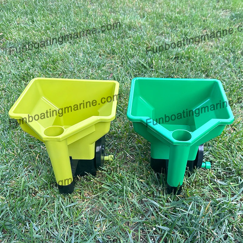 Hand-held spreader for fertilizer lawn lawn and fertilizer seed spreader