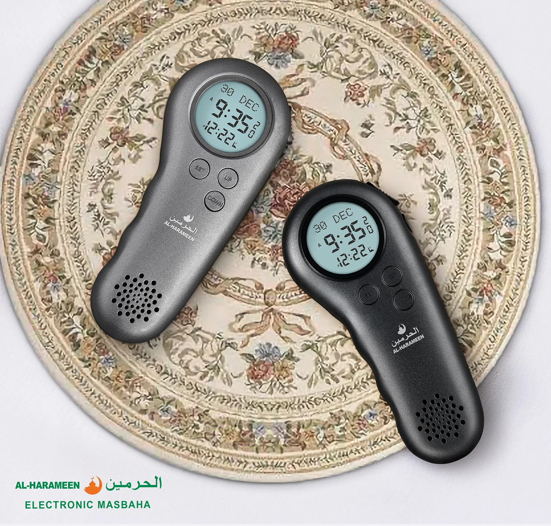 2024 Ramadan gift multifunction orginal al harameen muslim black tasbeh digital with azan prayer sounds