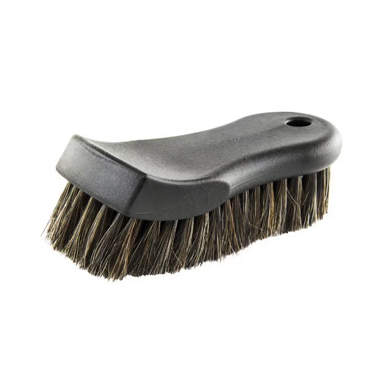 Beige Car Interior fabric roof cleaning brush/ car  leather seat long horse hair brush/ car Interior Detail brush