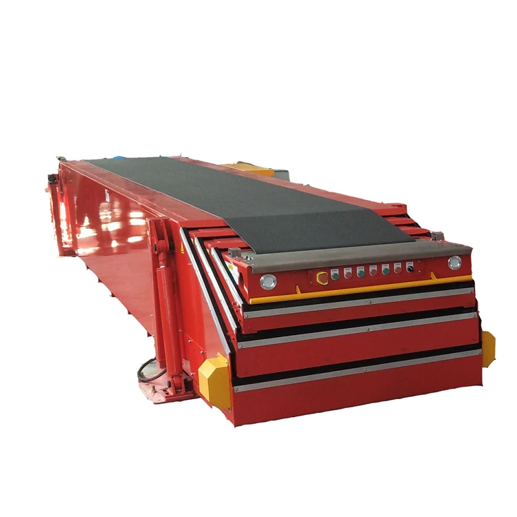 5-Section Telescopic Belt Conveyor for Truck and Container Loading/Unloading for Manufacturing Plants