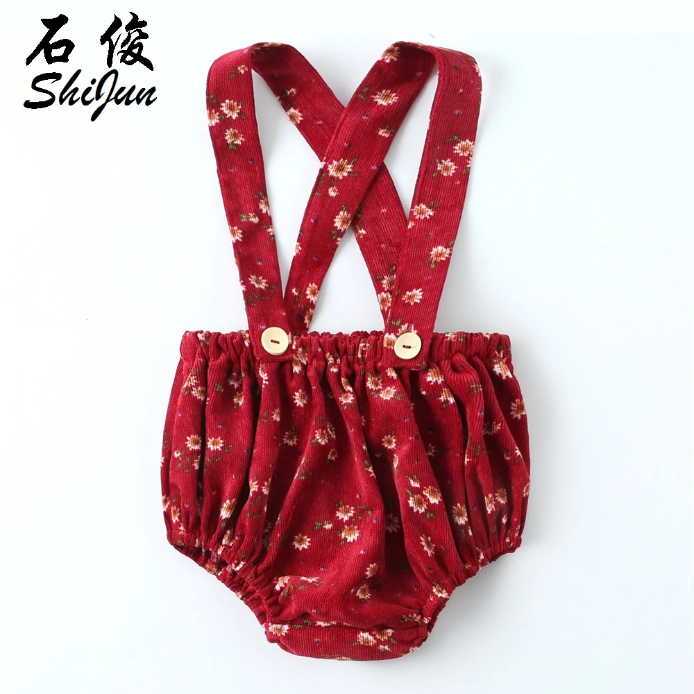
Shijun Baby Clothes Corduroy Baby Girl Bloomers Bloomers with Headband 