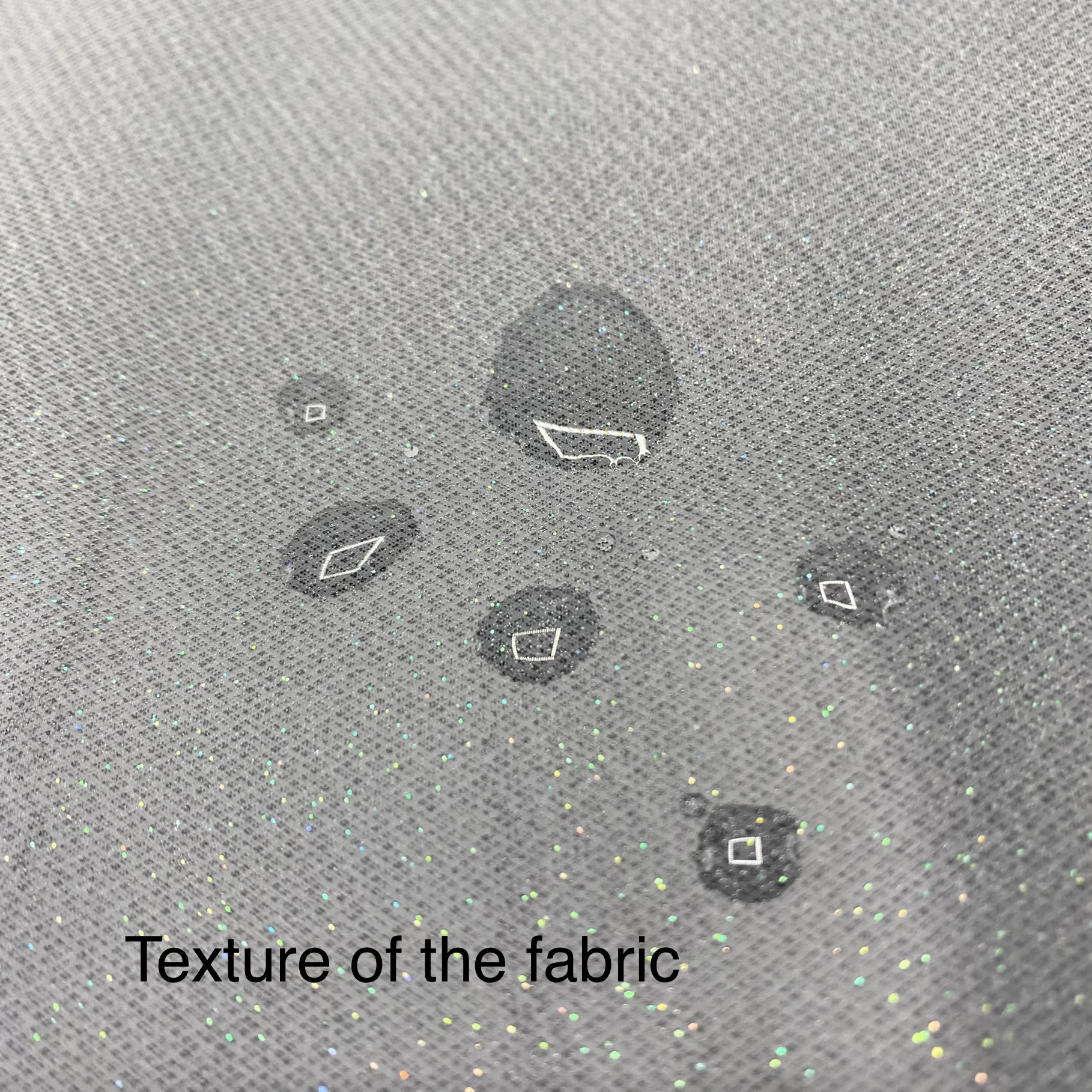 Customized Shimmer Glitter Starry Waterproof Tear Resistant Coated Polyester Pongee