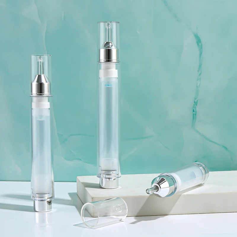 5ml 10ml 15 ml Cosmetic Empty Syringe Applicator Plastic Shaped Airless Bottle Dropper Syringe For Eye Cream