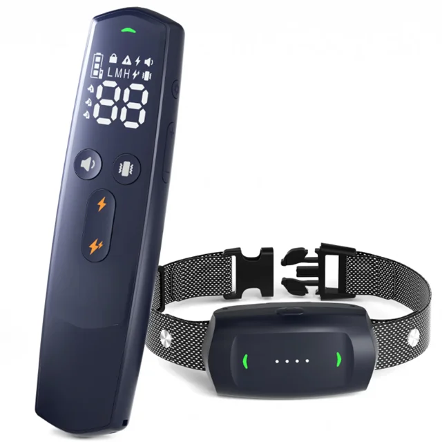 iPetDog EXW price Anti bark pet shock collar waterproof electric anti bark dog training collar with 1600FT control remote