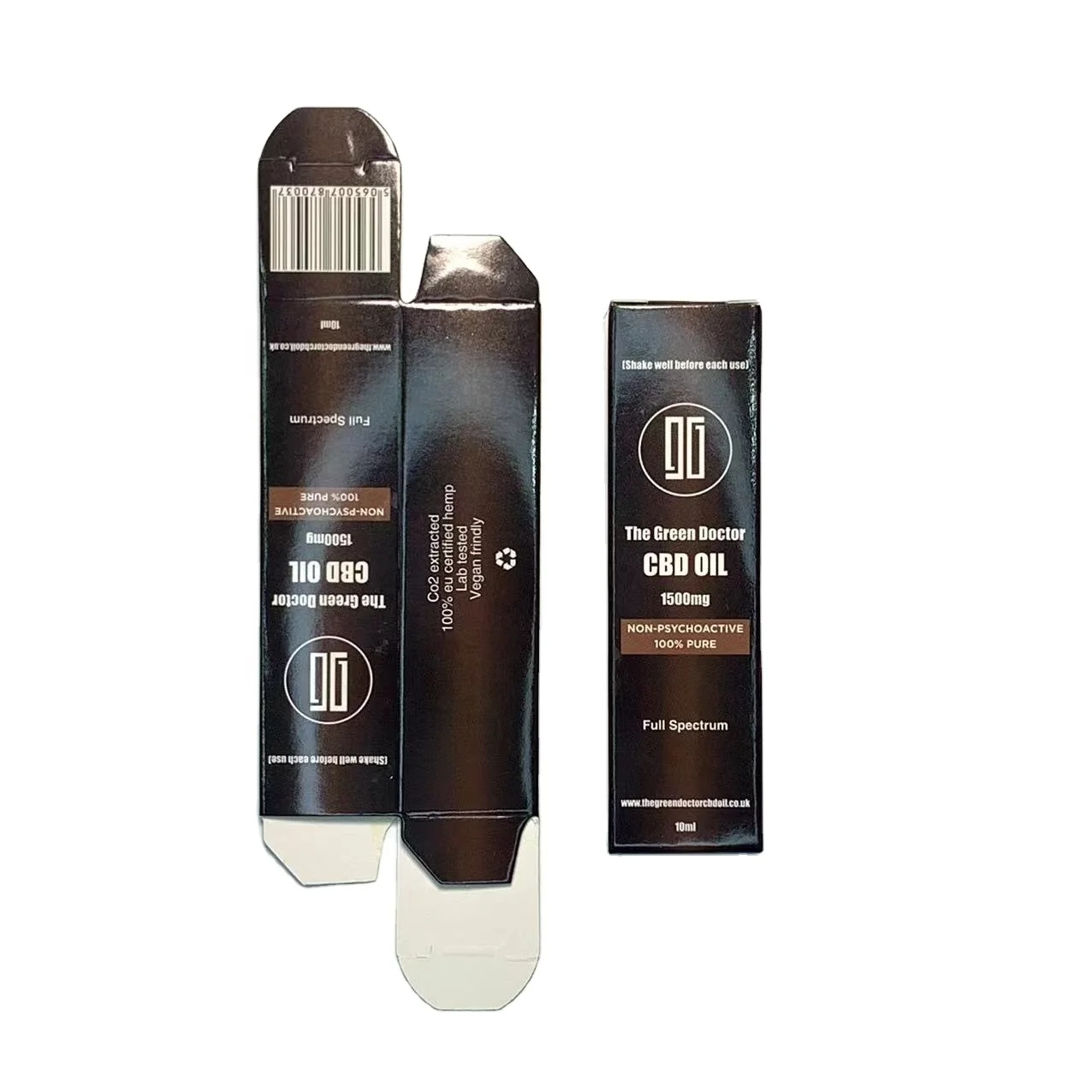 Custom Folding Caboard Packaging Paper Box for CBD essential oil