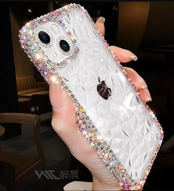 Luxury Bling Rhinestone Soft Case For IPhone 14 13 12 11 Pro Max X XS XR 7 8 Plus Glitter Diamond Phone Case