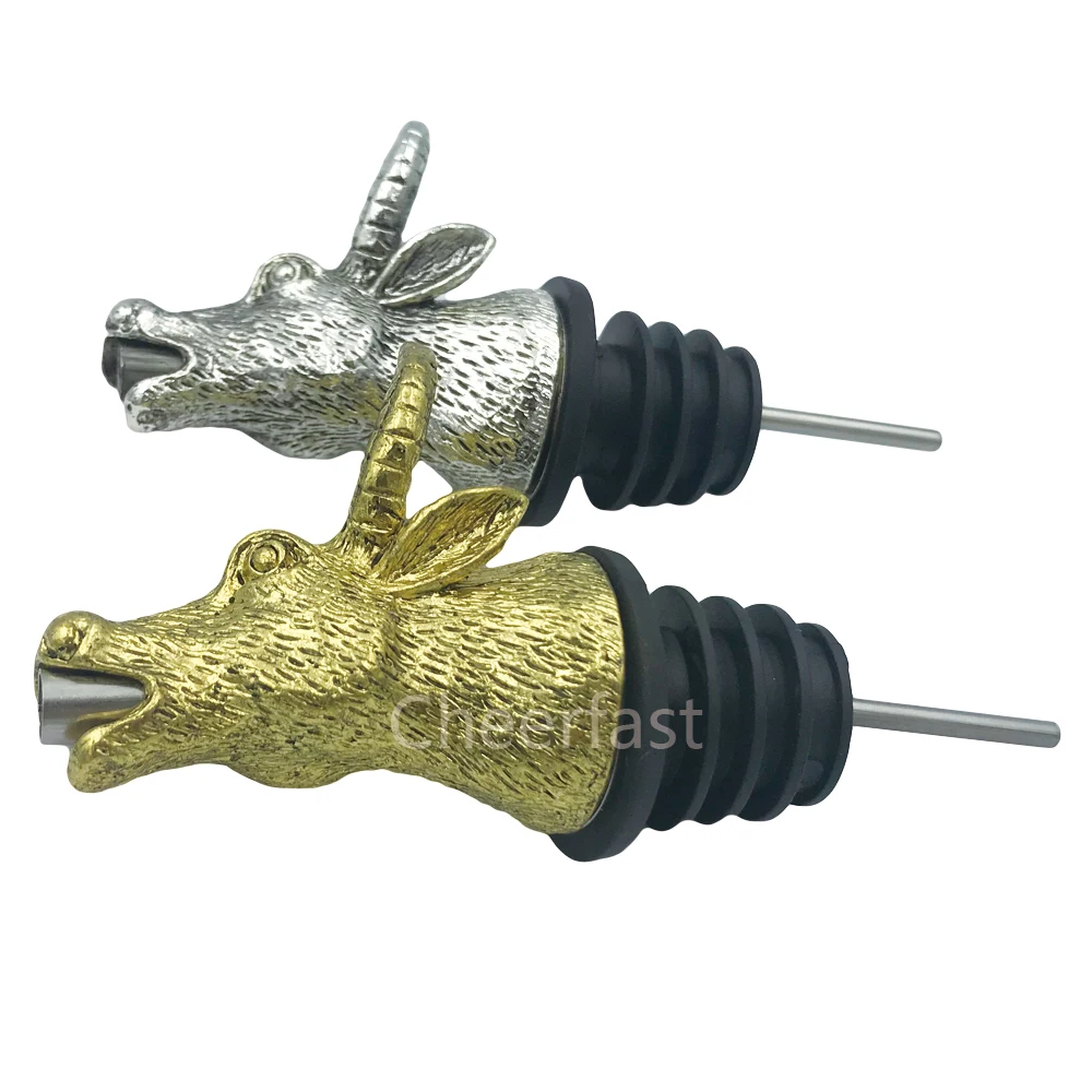 Extraordinarily Cool Bull Head Wine Bottle Animal Pourer and liquor pourer bull and bull animal wine pourer