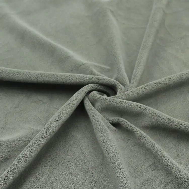 Заводская цена 100% Полиэстеровая трикотажная с одной стороны матовая одна сторона встряхивающая флисовая ткань для домашней одежды игрушки
