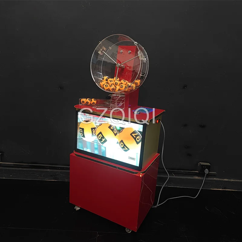 Lucky draw machine by mechanism for lottery machine with TV J400V