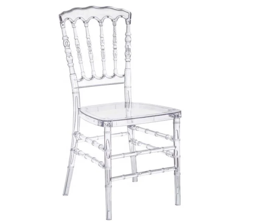Modern Furniture Clear Transparent Crystal Napoelon Chair for Home Banquet Wedding Restaurant Dining Room Outdoor Hotel Hall Ren
