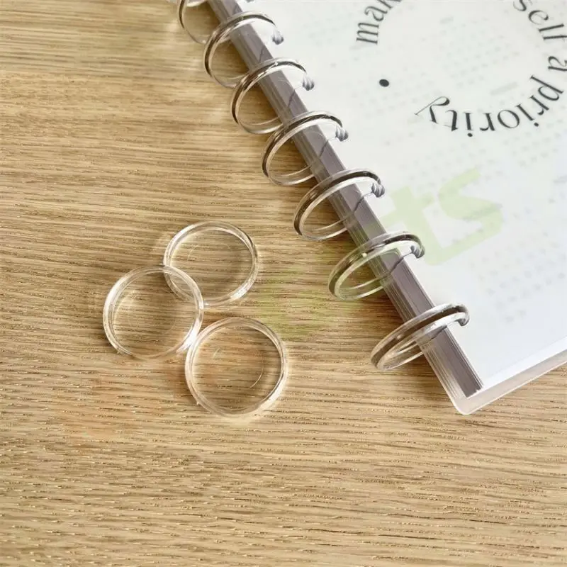 custom package crystal clear plastic discbound loose leaf discs binding rings for planner notebook pack of 11