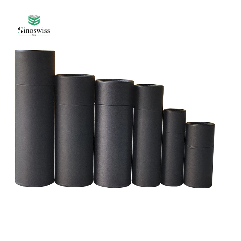 Recyclable Brown White Kraft Paper Tube For Deodorant Lip Balm 8g 14g 28g 42g 56g Push Up Cardboard Cosmetic Packaging