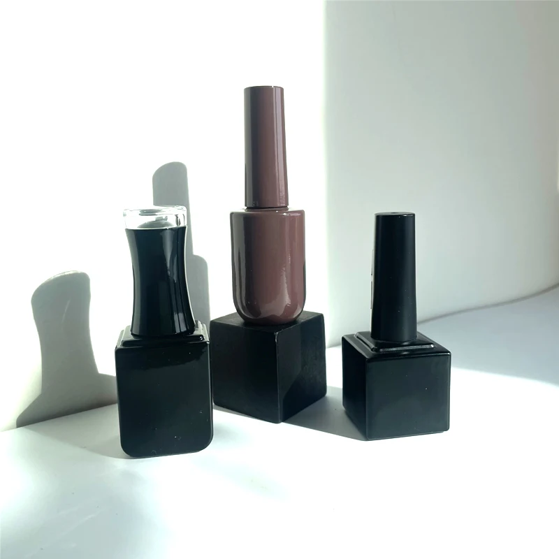 rectangle empty 15 ml pink empty oil bottle glass nail polish salon for gel nail polish 2ml