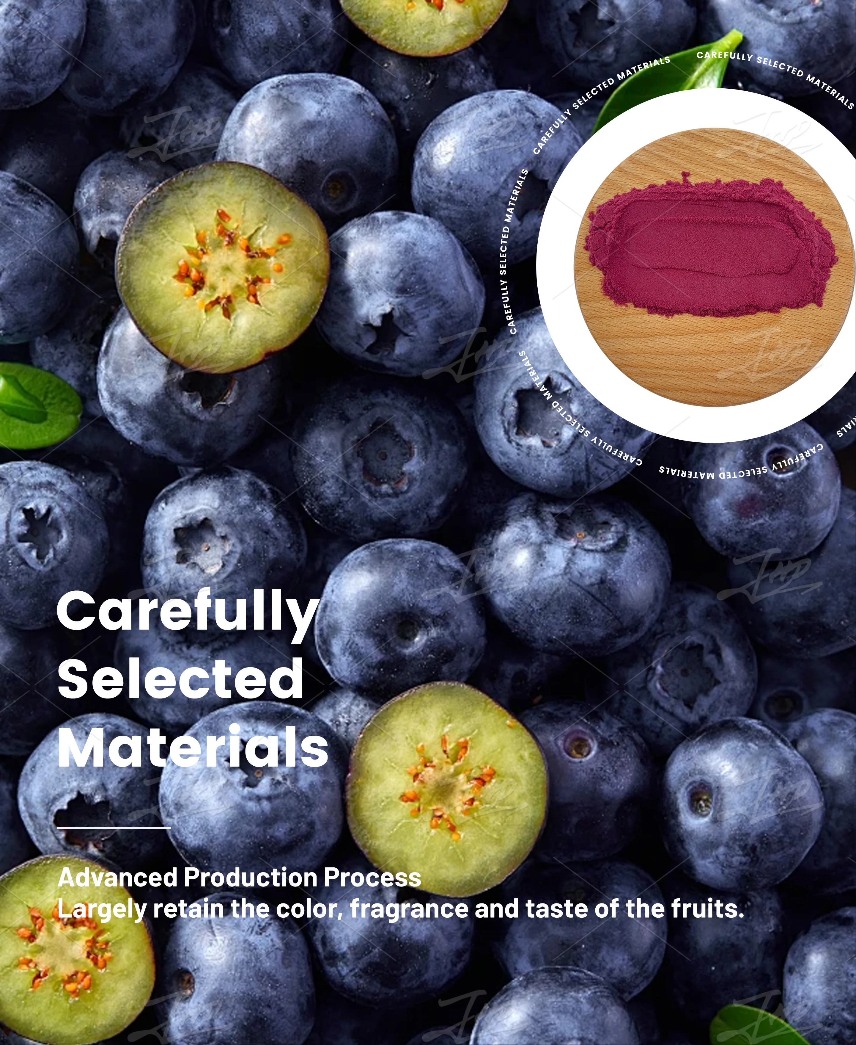 USA/EU Warehouse Bulk Halal Organic Instant Acai Berry Fruit Powder