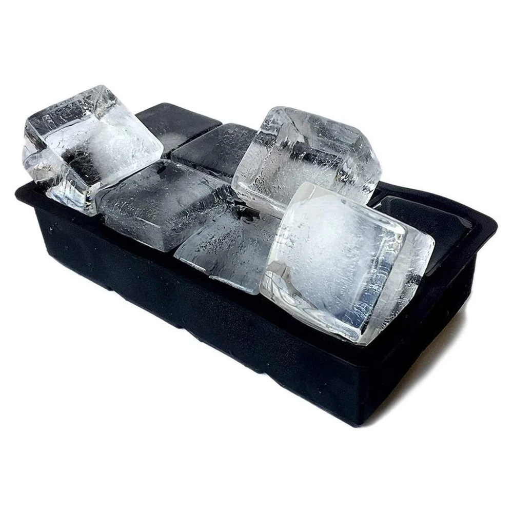 Big 8 Creatives Ice Cube Trays with Lids, Large Silicone Ice Cube Maker Mold with Lids