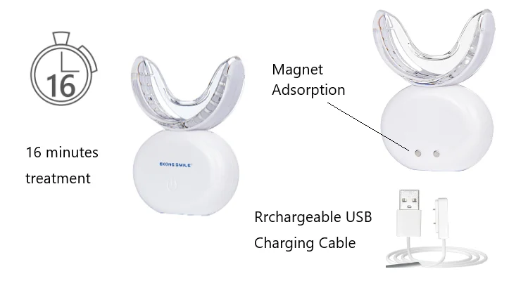 32 Led Teeth Whitening Kit Professional Mini Led Device 3 Color Lamp Led Light Tray No Label  Gel Pods 24k Gold Silver Pen