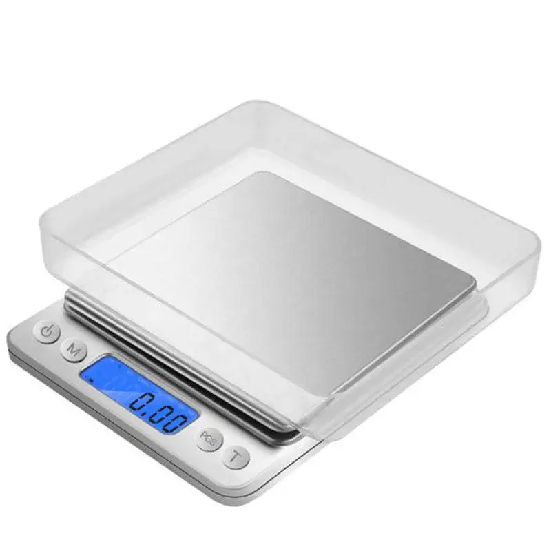 electronic digital smart stainless steel kitchen food weighing scale with bowl for baking and measuring cup 500g  0.01g