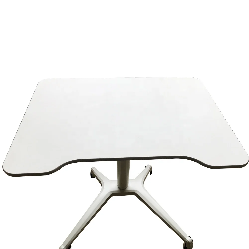 China Supplier  Height Adjustable Standing And Sit Desk Gas lift Coffee Tables With HPL Countertops