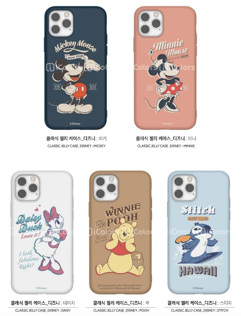 Disneyy Original Mickey Mouse Mobile Cell Phone Accessories Custom Phone Case For iPhone 13 12 11 Pro Max X XS XR Silicone Cover