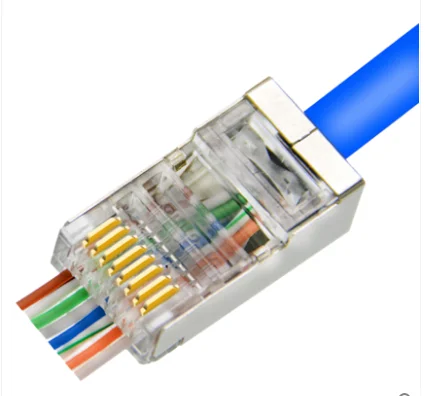  Разъемы RJ45 8P8C EZ cat6A с позолотой 15U Cat6A