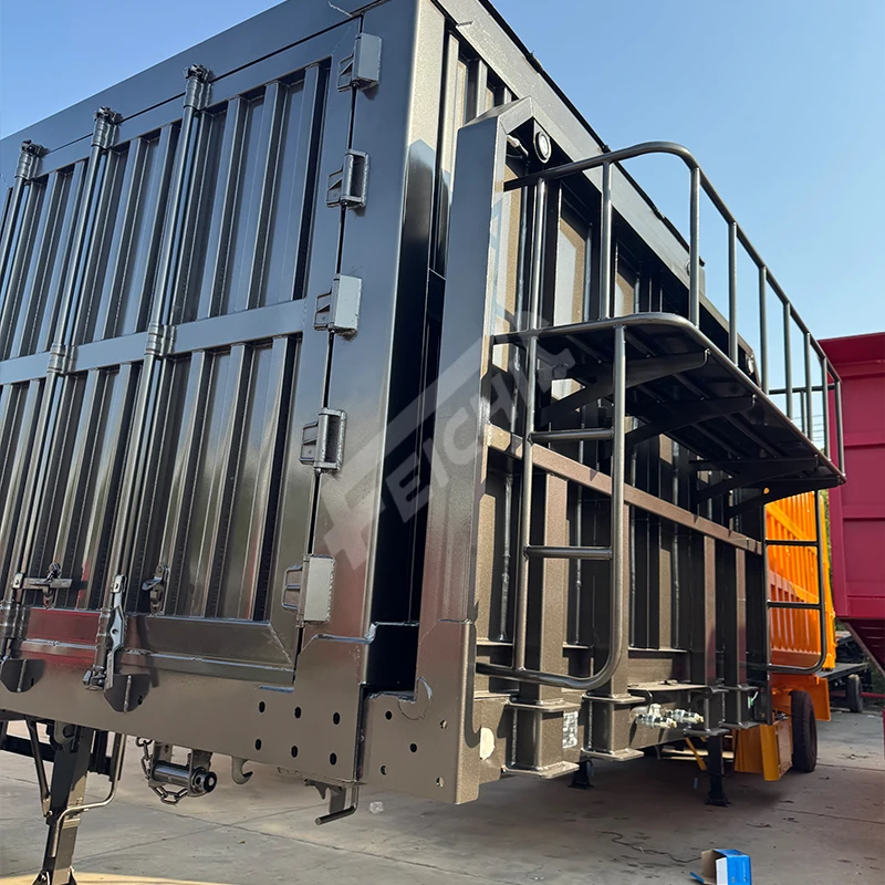 Factory Supply 3 Axle Cargo Box Type Semi-Trailer Carbon Steel 40 Tons Fully Enclosed Transport Cargo Van Semi-trailer