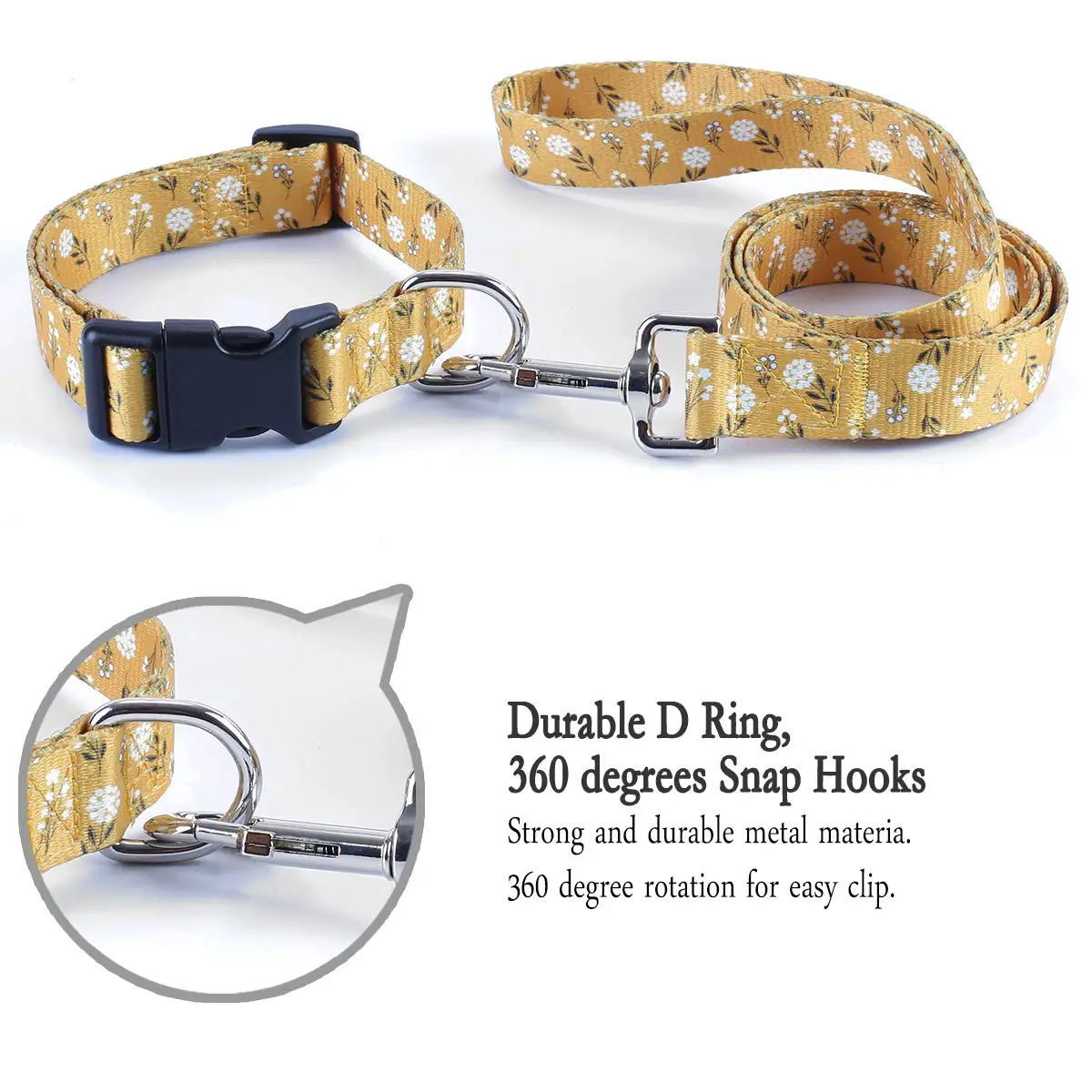 Custom Private Label Dog Collar and Leash Set Designer Fashion Pet Dog Collar and dog leash