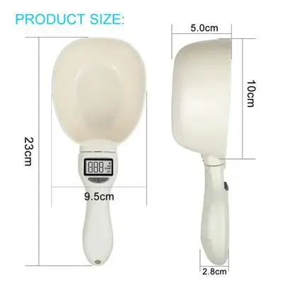 
Cross-border special explosive for pet bowl feeding food metering spoon for pet dogs and cats electronic weighing spoon bowl 