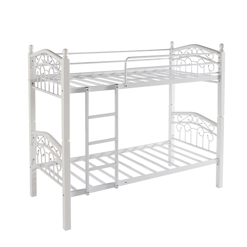 New Design Popular America Style Twin Double Decker Metal Frame Dormitory Beds Black Bunk Bed