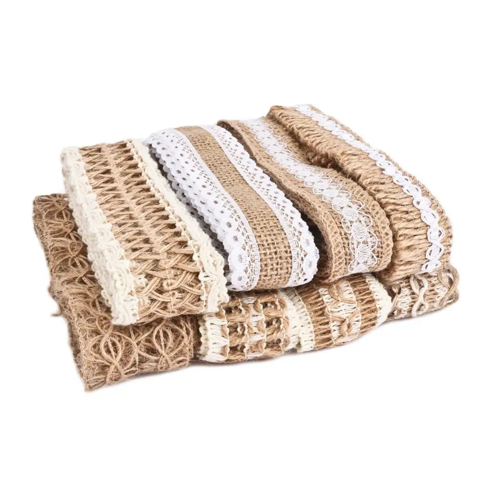 Лидер продаж, тесьма из мешковины для Рождественского украшения