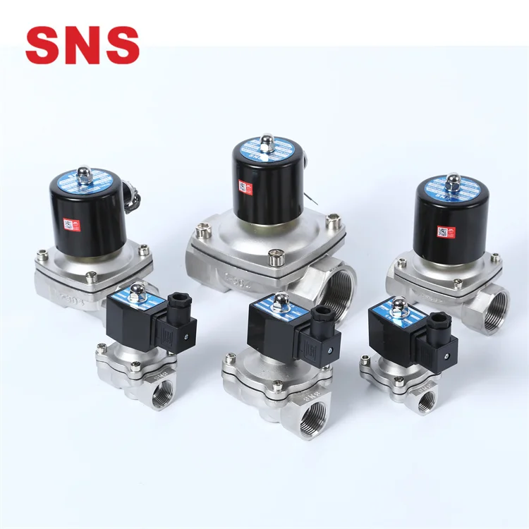 Sns 2wb Series Pneumatic Stainless Steel Normally Closed 12v Water Solenoid Valve
