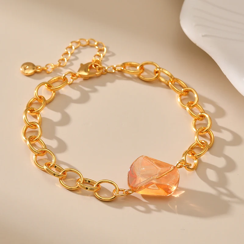 Summer 2023 Hot Sale Ladies Elegant Handmade O-Line Chain Beaded Design Bracelet Fashion Commute