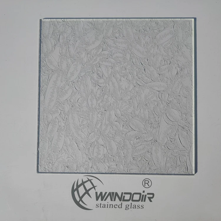WANDIOR Factory Store 3mm Thickness Texture Pattern Glass Clear Figured Stained Glass Sheet