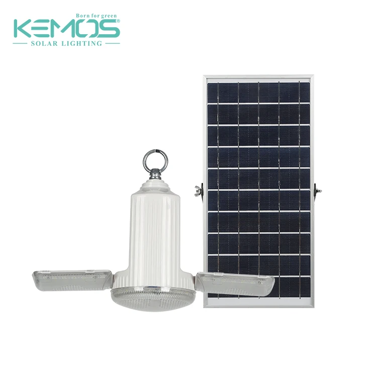 Energy saving portable solar light indoor outdoor 18w 24w 36w double wings folding pendant light with remote control