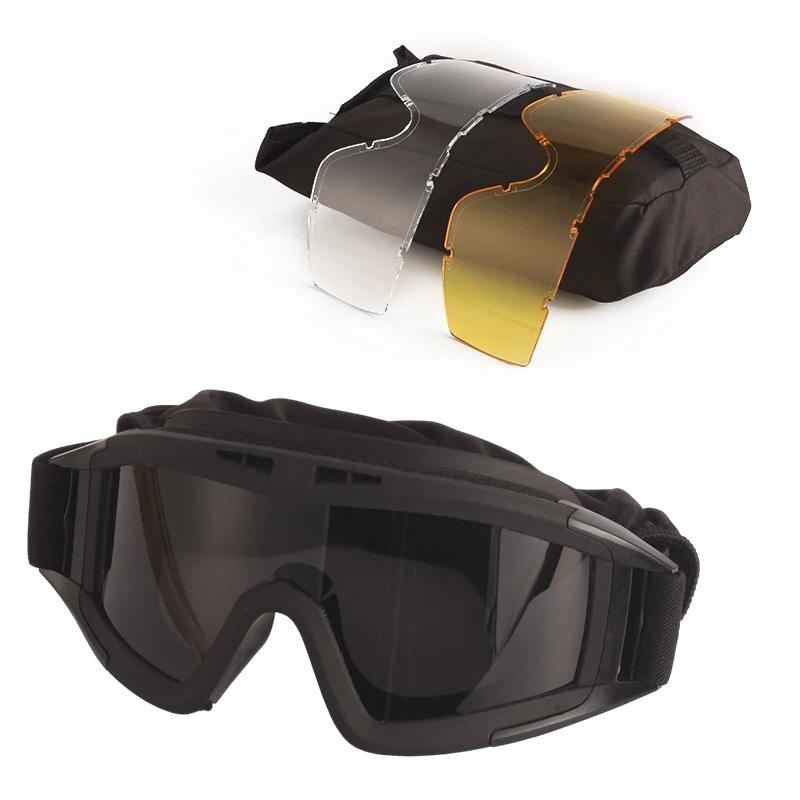 JSJM Cycling Glasses Men Impact Resistance Glasses Anti Storm Riding Glasses Goggles Diving Eyewear Men Sports