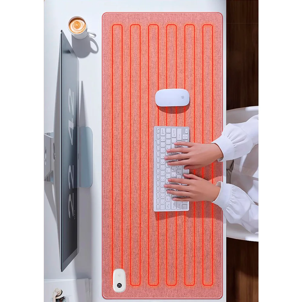 Smart Office Desktop Digital Display Warming Desk Mat Gaming Mouse Pad Heating Mouse Pad