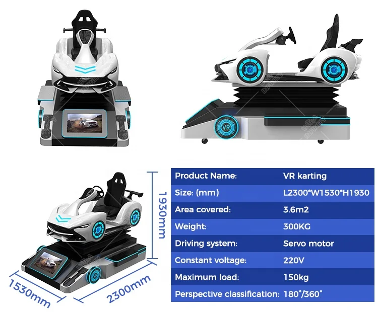 New Design Vr Equipment Car Simulator Driving Racing Game Machine Virtuel Sim Racing Simulator Arcade Racing Vr Kart