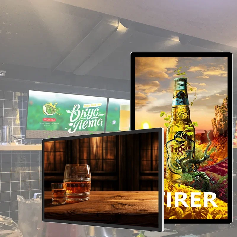 KU&SI Commercial Ads Ultra-thin Wall Mounted Android Lcd Vertical Digital Signage and Displays Media Player Advertising Screen