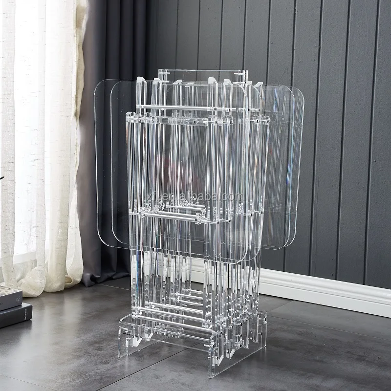 Factory customize  acrylic table set acrylic folding table coffee table for home decoration