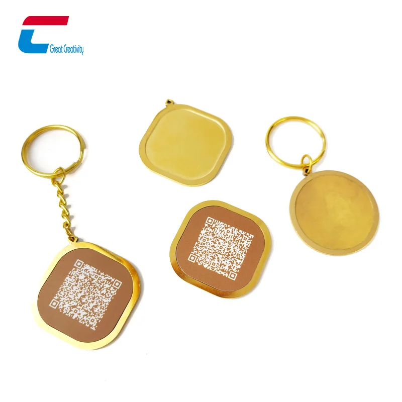 Custom Individual NFC Tags Metal NFC Key Tag NFC Chips In Card Metal Keychain