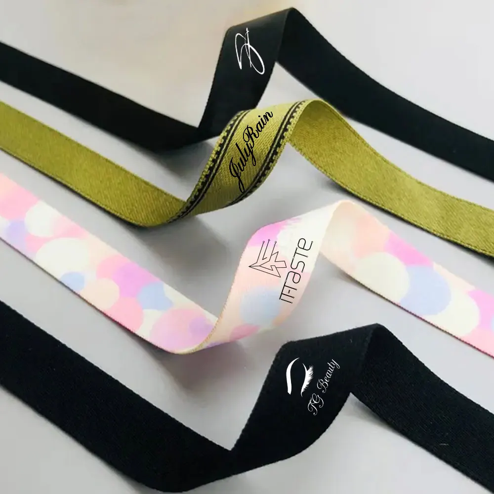 Customized Luxury 3D Relief Embossed Printed Soft Grosgrain Ribbon WIth Logo