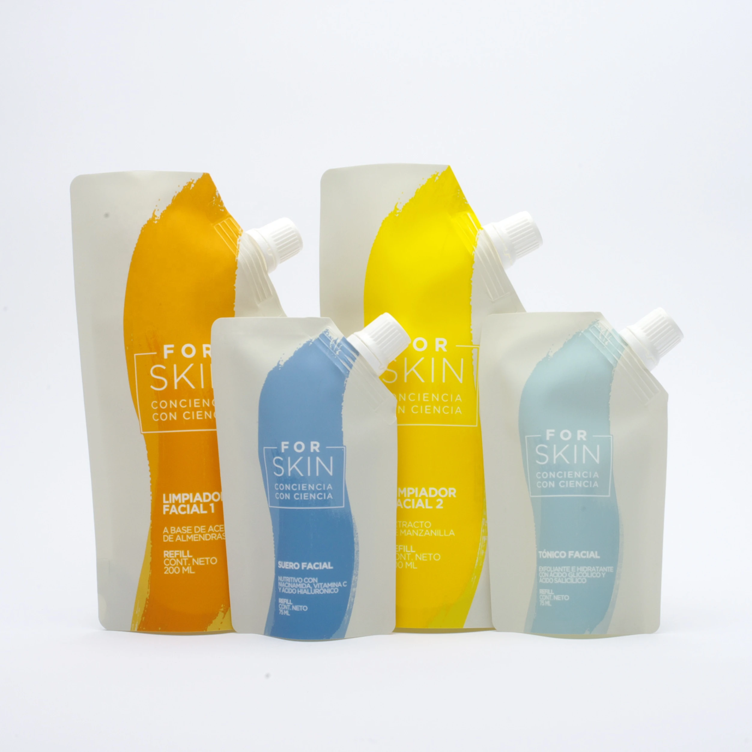 Recyclable Liquid Packaging Bag, Air-tight High-barrier Plastic PE Mono-material Stand Up Spout Pouch Doypack